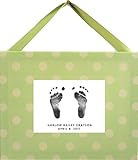 Baby Footprint Kit and Canvas (Baby Shower Gift for Parents, Grandparents and the Nursery), Green Bu