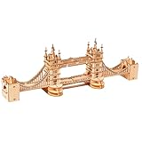 つくるんです® 日本語説明書付 3D ウッドパズル オーナメントシリーズ (タワーブリッジ)