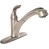 Aqualife Single Handle Control Pullout Kitchen Faucet, Brushed Nickle - 2 Spray Settings [並行輸入品]