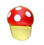 ユニークなキッズリュックキノコの形の大人バッグファッションバックパック[赤]