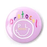 Protocol 缶バッジ メンズ レディース おしゃれ かわいい (ピンク, ワンサイズ)