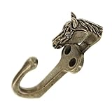 Vicenza Designs h5007 Equestre Horseフック、アンティーク真鍮