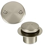 Bennington Toe Touch浴槽Tub Drainオーバーフロー変換キット、サテンニッケル