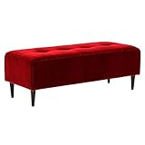 ベンチソファ 背もたれ無し ベンチチェアー 長椅子 イス ダイニング 2人掛け 布張り Baggy RG 2×5 V-1008 ダークレッド 赤