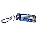 Flameer ミニ 六角レンチセット　8本入り　折りたたみ式　クロムバナジウム鋼　携帯便利　