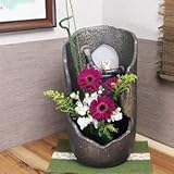 信楽焼　フクロウ付き花入れ【ha-0160】　花瓶　花器　一輪挿し　花入　しがらき焼　陶器　焼き物　壷　インテリア　おしゃれ　オシャレ