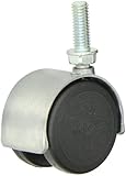 Shepherd Pacer Series 50mm Diameter Die-Cast Twin Urethane Wheel Swivel Caster, 3/8 Diameter x 1 Len