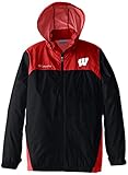 NCAA Wisconsin Badgers Collegiate Glennaker Lake Rainジャケット L ブラック