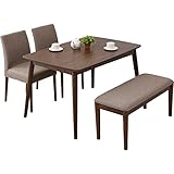 山善(YAMAZEN) ダイニングこたつ＆チェアセット (布団レスこたつ/チェア2脚/ダイニングベンチ) (120×80cm長方形) 手元コントローラー付き WSD-L120(WB2)/WSC-81/WSB-95