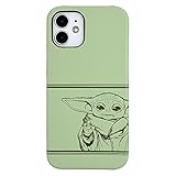 グルマンディーズ 〈STAR WARS〉iPhone12 mini(5.4インチ)対応 プレミアムシェルケース BABY YODA STW-140C ライトグリーン