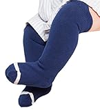 (ビグッド)Bigood かわいい ベビー 赤ちゃん 靴下 ソックス ハイソックス 靴下 ルームソックス カジュアル 保温 ソックス 通園 通学（ネイビーM）