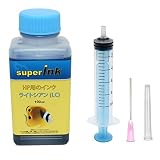 HP用 ライトシアン （染料） 詰め替え 互換インク superInk 100ml （全機種対応） + 手袋1組 + 10ml注入器 + 針 + キャップ