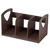 デスクトップファイルラック、ファイルオーガナイザー、ファイルドキュメントソーターオーガナイザー、マガジンホルダー、ファイルホルダー34x20x19cm,Brown