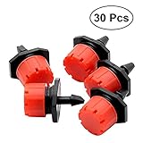 OUNONA 散水ノズル ノズルドリッパー　調節可能　灌漑　ガーデン 水やり 8穴 鉢植え　ガーデン芝生ポッティング用　30個