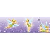 Blue Mountain Wallcoverings 83182030 Tinker Bell Lavender Prepasted Wall Border [並行輸入品]