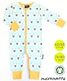 北欧スウェーデンのベビー服 長袖カバーオール しろくま Polar Bear 3-9ヶ月/9-18ヶ月 Maxomorra マクソモーラ (62/68)