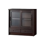 国産 完成品 高さをおさえたボード ET-80L ウェンジ扉[幅80.3cm 高さ80cm] 2151731