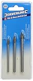 3pc Piece Silverline Tungsten Carbide Tip Tile & Glass Drill Bit Set 5mm 6mm 8mm