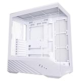 Lian Li V100 ATX ミッドタワー PCケース プリインストール済みLEDストリップ、強化ガラス付きプラットフォームデザイン ケーブル管理 360mmラジエーターサポート - ホワイト(V100W)