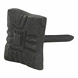 A29 Hand Forged Iron Square Debossed Clavos/Nails, Natural Black Finish, Set of 4 [並行輸入品]