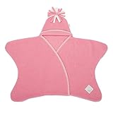 タッペンス＆クランブル Tuppence & Crumble おくるみ スターラップ 0～4ヶ月 星型 ベビー アフガン フリース 足つき BFSTARWn ローズピンク Star Baby Wrap