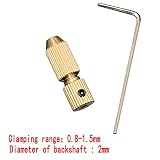 2.0mm真鍮電気モーターシャフトクランプ治具チャックミニ小型0.8mm-1.5mmドリル用マイクロドリルビットクランプ治具チャック