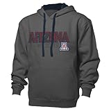 NCAAアリゾナワイルドキャッツベンチマークカラーブロックプルオーバーフード、XXL、Graphite / Navy
