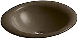 KOHLER K-2804-P5-KA Iron Bell Vessels Above-Counter or Wall-Mount Bathroom Sink with Glazed Undersid