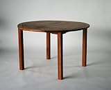 チーク無垢 ラウンドテーブル ダイニングテーブル コーヒーテーブル T-240C-ブラウン