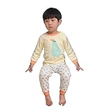 hibote パジャマ 子供服 キッズ ベビー ボーダー 長袖 100cm 2歳-3歳 上下 セット ガールズ ボーイズ ルームウェア