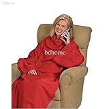 1 の Wholesale-New ポータブル 170 ピース x 131 cm 暖かい Snuggie フリース、袖は赤や青の治療台のブランケット毛布