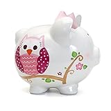 子供を慈しむ（Child to Cherish） セラミック製女の子向けピギー貯金箱 7.750 ピンク 36837
