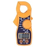 SUNNY デジタルクランプメーター 電流測定器 AC/DC両用 デジタルマルチメーター 非接触で電流計測 電流計 電圧計 抵抗/導通チェック機能 テストリード付 マルチ計測器