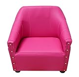 CXYP ベビーソファー ソフトチェア 皮革 ふわふわ 子供椅子 カワイイ 座布団 お座り練習チェア 安定感 キッズソファー 男女兼用 一人掛け (ローズ)