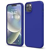 elago iPhone 14 Plus ケース 対応 iPhone 14 Plus ケース リキッドシリコンケース 全面保護 カバー 耐衝撃 傷防止 ソフトマイクロファイバー裏地 6.7インチ(コバルトブルー)