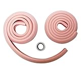 Happiest コーナークッション [ ２ｍ×２本 説明書 ・両面テープ 付き ] パステルカラー ベビー クッション 赤ちゃん ケガ 防止 安全 対策に (ピンク)