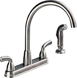 Peerless p99578lf-ss-d選択肢2つハンドル高アークキッチン蛇口スプレーステンレス
