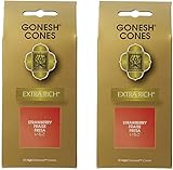 【2個セット】 ガーネッシュ(GONESH) インセンス コーン エクストラリッチ ストロベリー 25個入 (お香)
