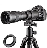 JINTU 420-800mm f/8.3 HD マニュアルフォーカス望遠ズーム レンズにとってニコン一眼レフデジタルカメラレンズD5600 D5500 D5300 D5200 D5100 D780 D800 D3500 D3400 D3300 D3100 D3200 D7500 D7200 D7000 D7100 D750 D90 D850 +バッグ