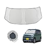 セイワ(SEIWA) サンシェード 車種専用 三菱 デリカミニ(BA系・B34/35/37/38系)専用 IMP375 ポップアップ 折り畳み フロント用 UVカット 小窓 専用設計 チタン銀コーティング 紫外線カット& 遮光率100% 遮熱率58% カー用品 車中泊 災害対策 【実車装着確認済み】