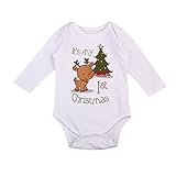 (ラランドリー) laraandlory ベビー服 男の子 女の子 クリスマス 衣装 ロンパース カバーオール 長袖 (70/0-6ヶ月,ホワイト)