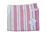 日繊商工 TROUSSEAU ボーダーカラー フェイスタオル ピンク QLT-4028