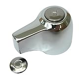 LASCO hc-295 1 – 1 / 2 "高さh-broachシングル蛇口ハンドルwithホットとコールドインデックスのボタンEljer、クロム