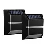 Setom LED ソーラーライト 階段ライト アウトドアライト 防雨 軒先/庭/ガーデン/庭先/玄関周りなど適用 防犯用(2本セット）