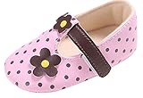 (ラボーグ)La Vogue 子供靴 ベビー 女の子 ファーストシューズ キッズ フォーマル靴 ドット柄 お花飾り 可愛い 赤ちゃん 新生児 出産祝い 歩行サポート ピンク 13cm