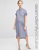 ASOS (エイソス) マタニティ ミディ シフトワンピース グレーブルーUK 6 (S) [並行輸入品]