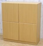 カウンター下収納 (ナチュラル) 【4枚扉/約幅80×奥行31×高さ88cm】