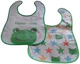 サンベビー くるりんポケット食事用スタイ型エプロン2枚組  グリーン カエル