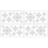 Sweet Jojo Designs 4-Piece Gray and White Diamond Baby and Kids Wall Decal Stickers [並行輸入品]