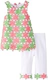 Mud Pie新生児女の子Daisy Crochet Flower Tunic and Capri by Mud Pie